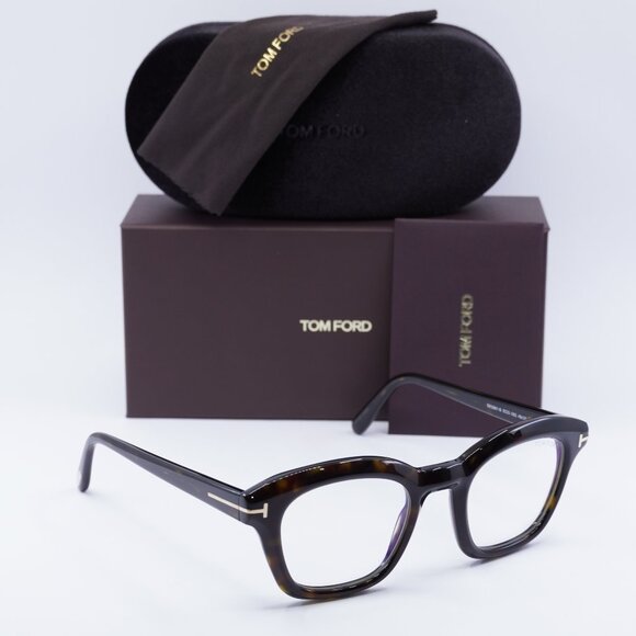 Tom Ford FT5961-B 052 Square Eyeglasses 49mm – Havana/Blue Light Block - Picture 7 of 10